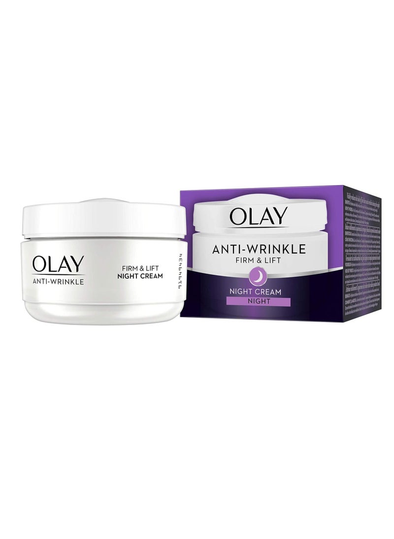 Olay Anti-Wrinkle Firm and Lift Night Cream for 40+, 1.7 Ounce