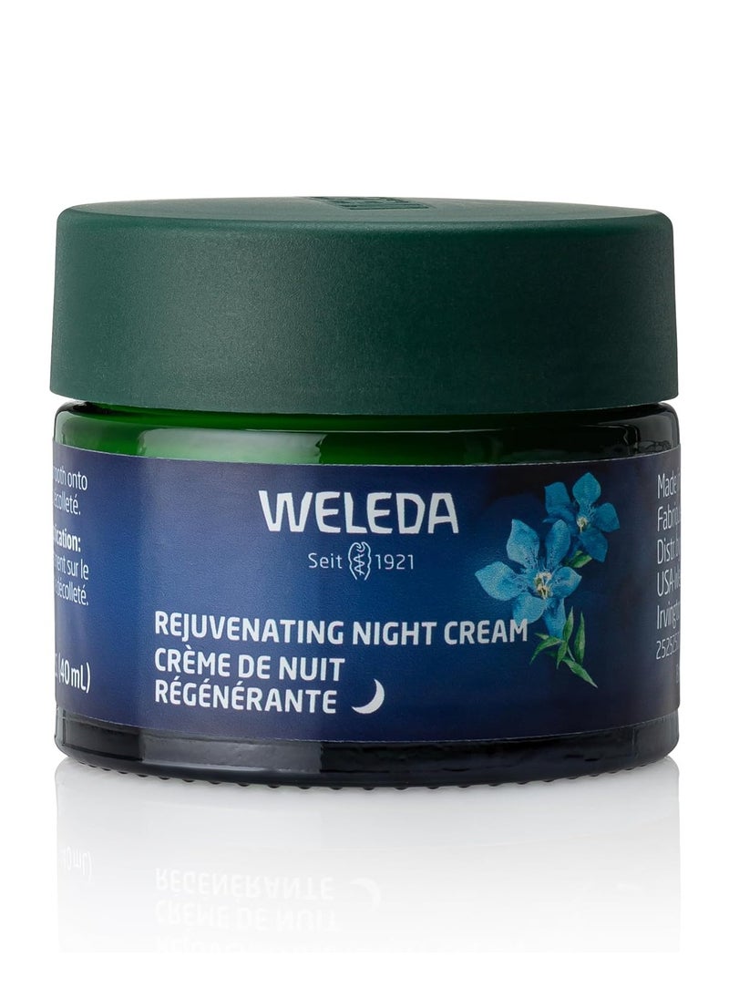 Weleda Face Care Rejuvenating Night Cream, Plant Rich Moisturizer with Blue Gentian and Edelweiss