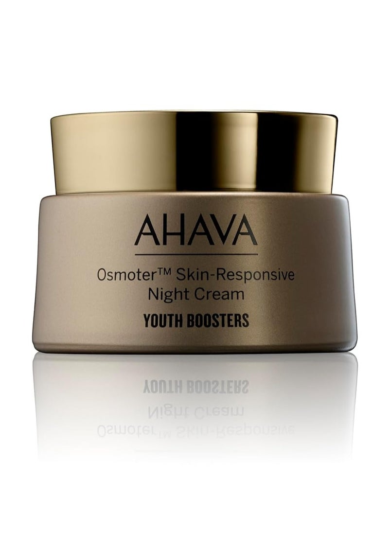 AHAVA Osmoter Skin-Responsive Night Cream - With the patented Smartium technology, re-sets the look of skin during night with intense activity & boosts skin renewal for enhanced luminosity, 1.7 Fl.Oz