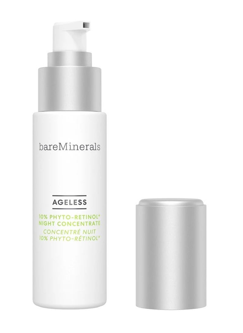 bareMinerals Ageless 10% Phyto-Retinol Night Concentrate with Plant-Based Retinol Alternative + Hyaluronic Acid, Anti-Aging + Anti Wrinkle Face Cream