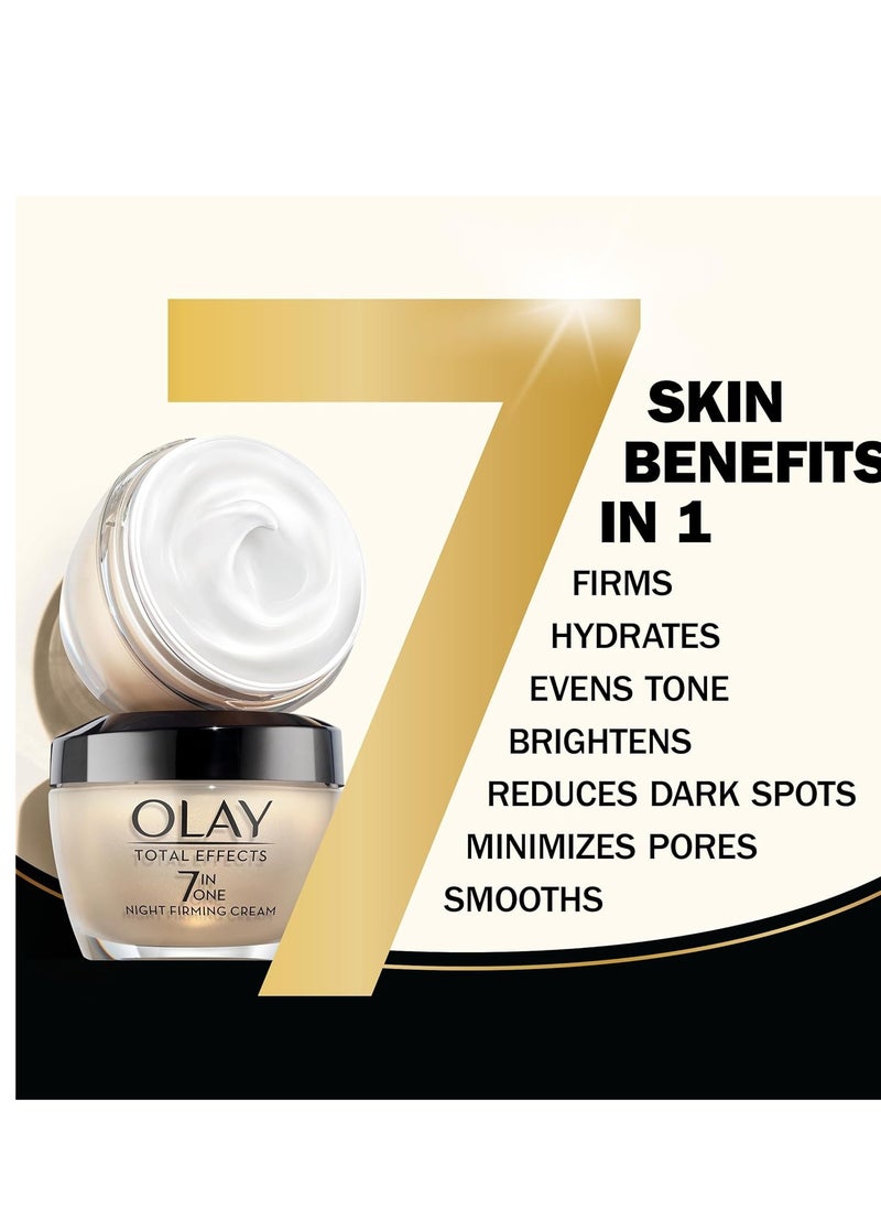 Olay Total Effects Anti-Aging Night Firming Cream & Face Moisturizer with Vitamin C & E, 1.7 fl oz