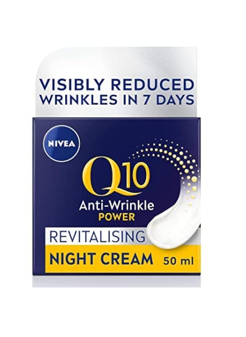 NIVEA Q10 plus Anti-Wrinkle Night Care 50ml - Pack of 2