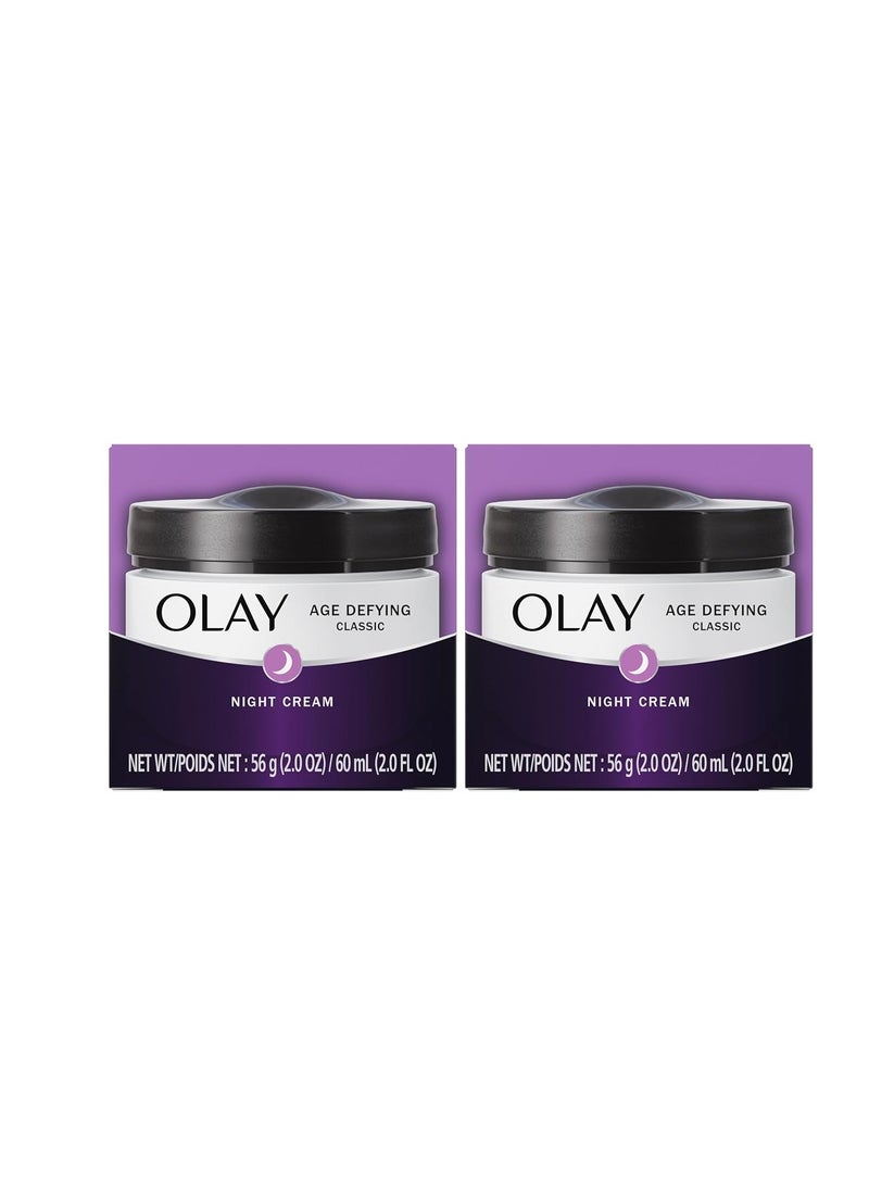Olay Night Cream with Pro Retinol and Vitamins C & E Age Defying, Pack of 2