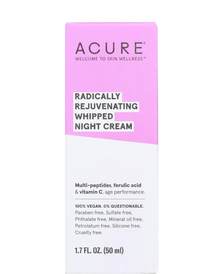 Acure Rejuvenating Whipped Night Facial Cream, Vegan, 1.7 Fluid Ounce (Pack of 1)