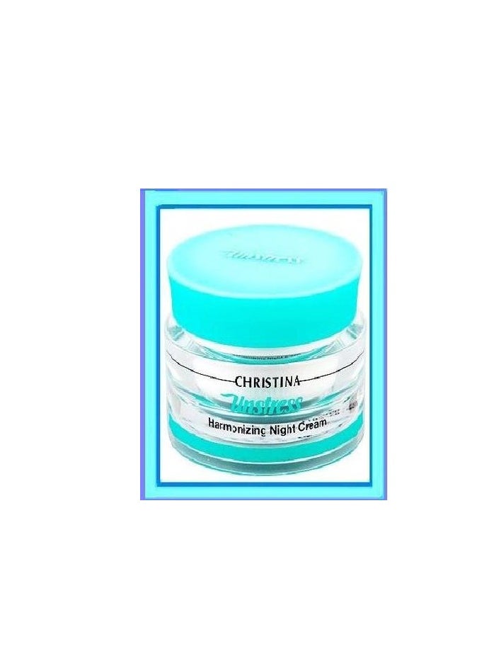 Unstress Harmonizing Night Cream with Hyaluronic Acid and Retinol | Rejuvenate, Nourish, and Moisturize your Skin | Night Face Cream for Normal and Dry Skin 50ml