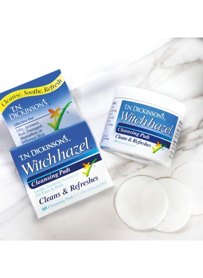 Witch Hazel Cleansing Pads, 60 Count