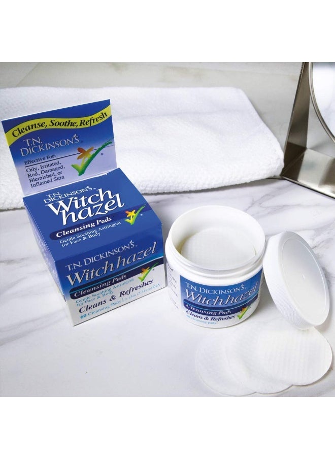Witch Hazel Cleansing Pads, 60 Count