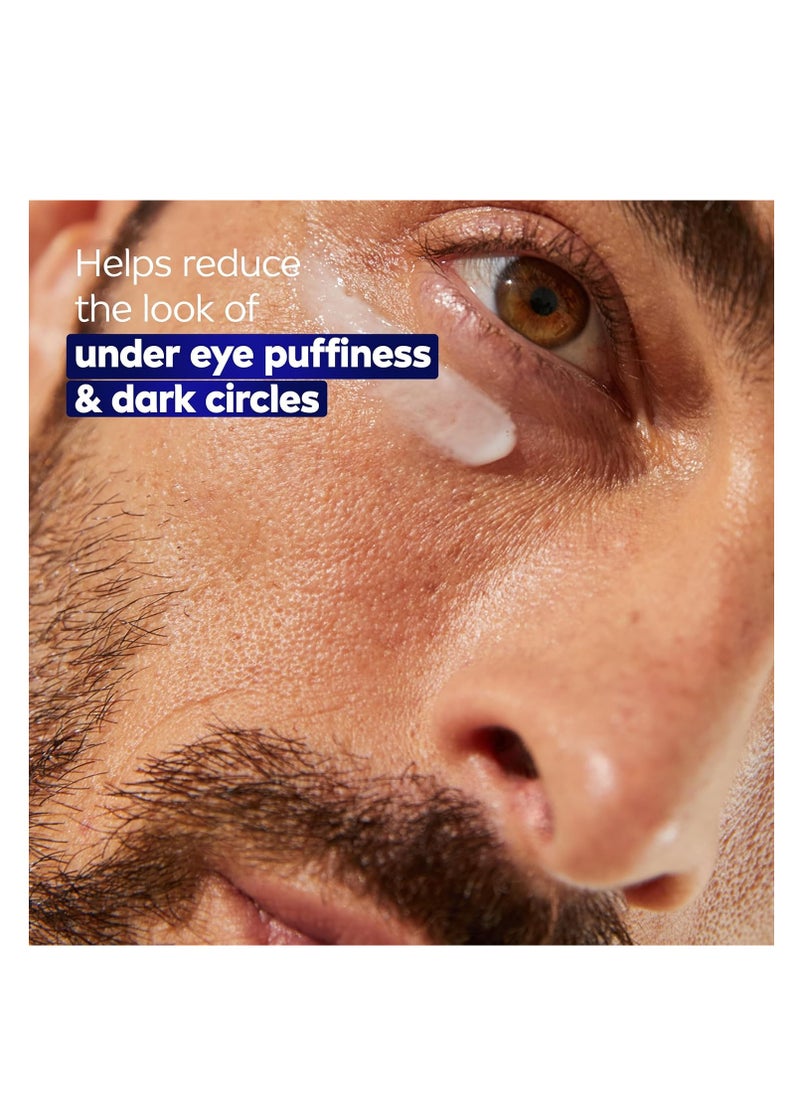NIVEA MEN Age Defense Eye Cream with Hyaluronic Acid, 24-Hour Hydrating Under Eye Cream for Men Helps Reduce Look of Crow's Feet, Fine Lines and Dark Circles, 0.5 Fl Oz Tube
