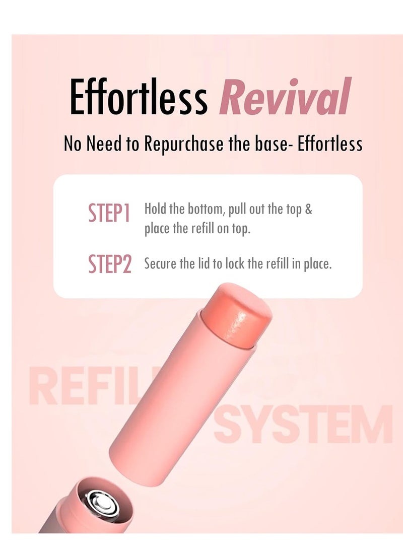 KAHI Wrinkle Bounce Multi Balm - Refill Kit for REFILLABLE EDITION | All-in-One Hydrating Lip Balm Eye Neck Cream Make Up Base & Face Mist Moisture Balm Stick Daily Face Moisturizer (0.32 oz)