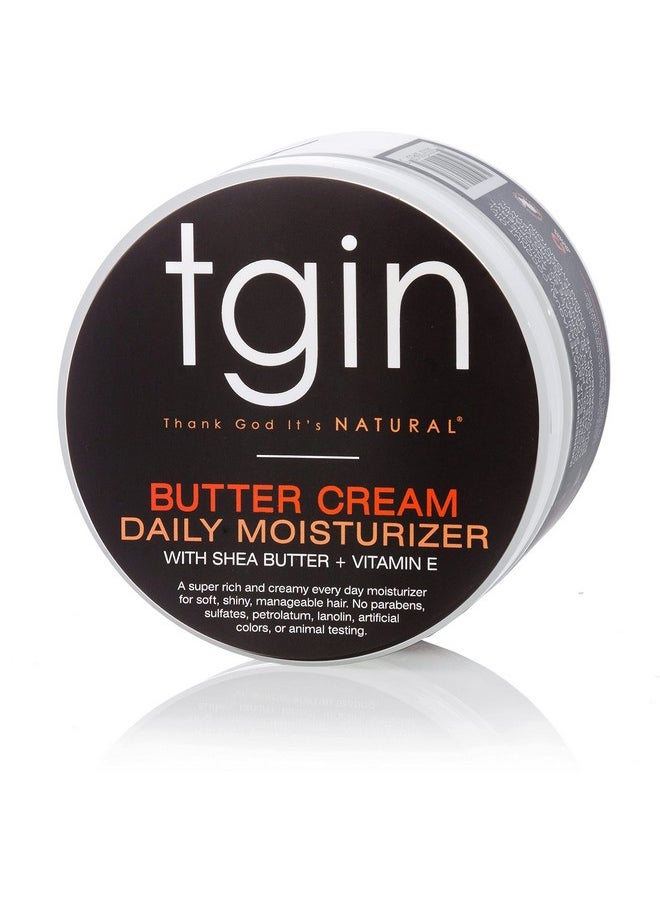 tgin Butter Cream Daily Moisturizer for Curly, Coily and Wavy Hair, Rich Moisture for Dry Hair and Defined Curls, 12 oz