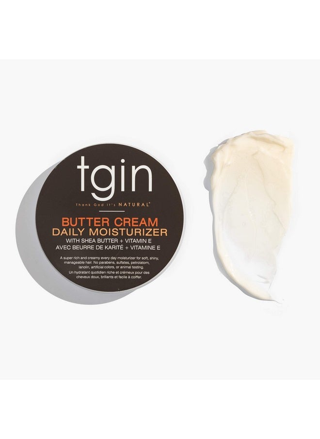 tgin Butter Cream Daily Moisturizer for Curly, Coily and Wavy Hair, Rich Moisture for Dry Hair and Defined Curls, 12 oz