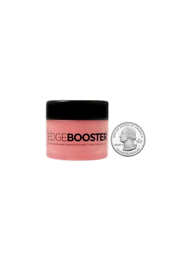 Style Factor EDGE BOOSTER Strong Hold Water Base Pomade- Excellent for Taming Edges & Braiding Hair (Sweet Peach, 0.85oz)