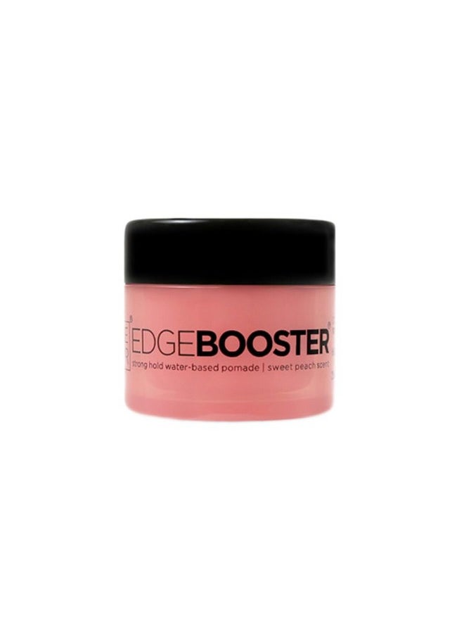 Style Factor EDGE BOOSTER Strong Hold Water Base Pomade- Excellent for Taming Edges & Braiding Hair (Sweet Peach, 0.85oz)