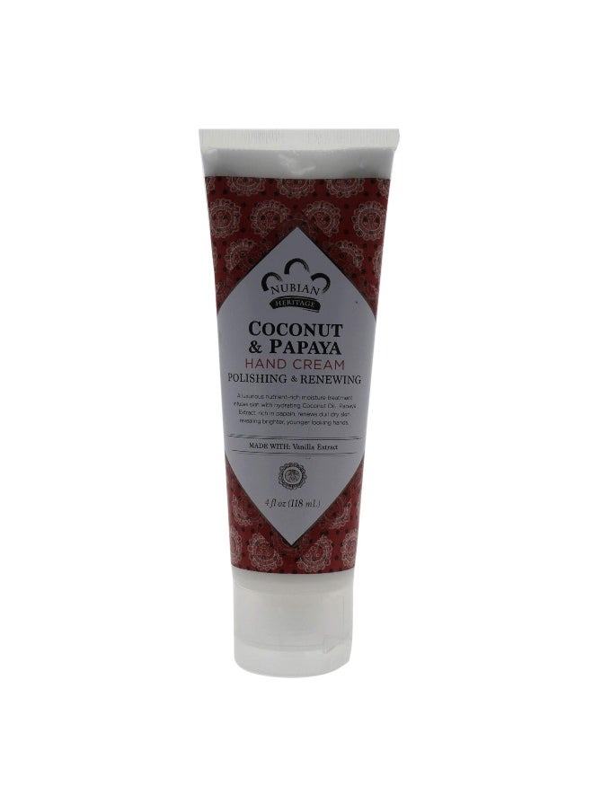 Hand Cream, Coconut Papaya, 4 Ounce