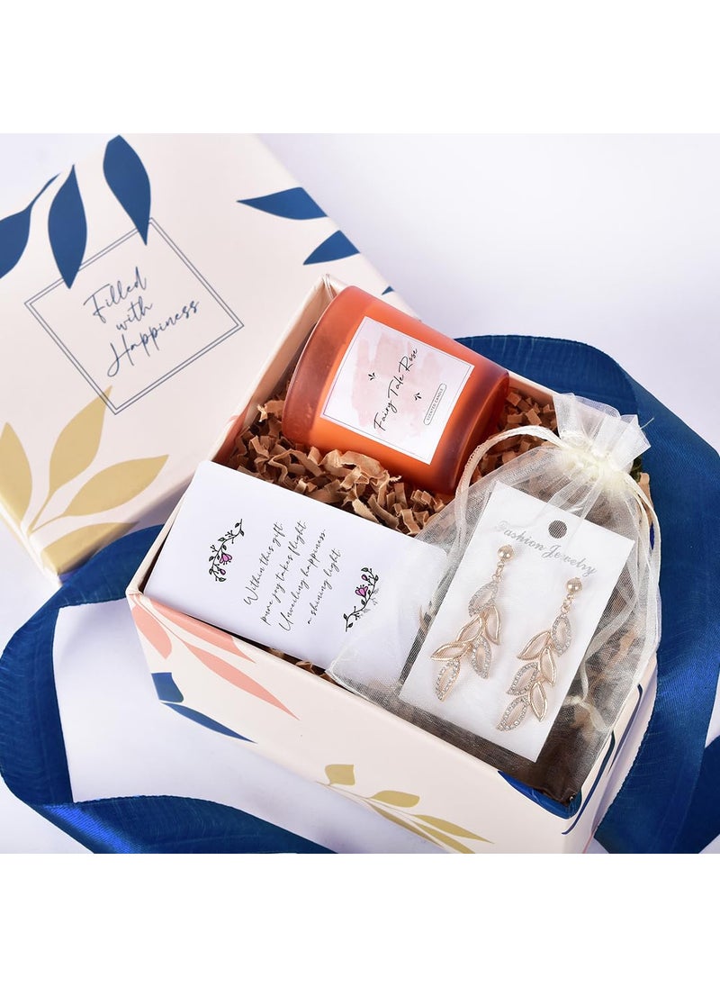 Gleevers Sparkling Fragrances Gift for Women Gift Box pack of 2 with Candle 250 gm Earring Birthday Gift Anniversary Gift Rakhi Gift Valentine Gift Secret Santa Gifts