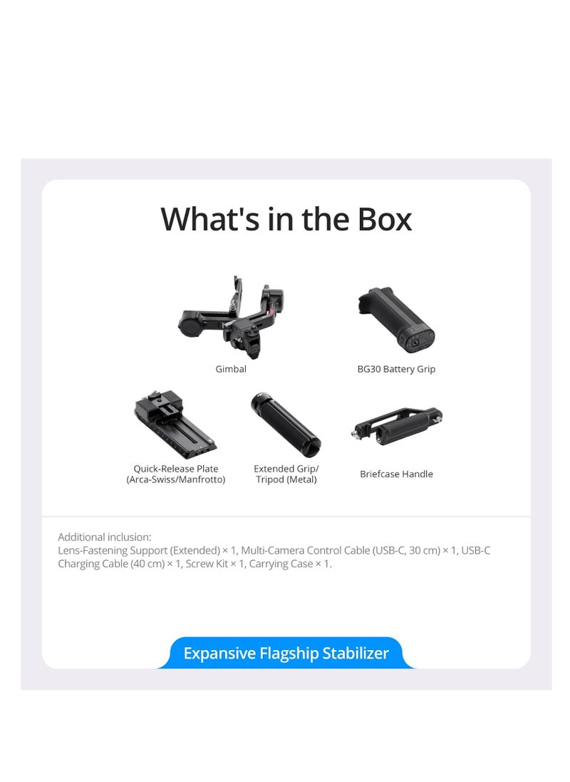 DJI RS 4 Pro, 3-Axis Gimbal Stabilizer for DSLR & Cinema Cameras Canon/Sony/Panasonic/Nikon/Fujifilm, 2nd-Gen Native Vertical Shooting, 4.5kg (10lbs) Payload, Dual Focus & Zoom Motors