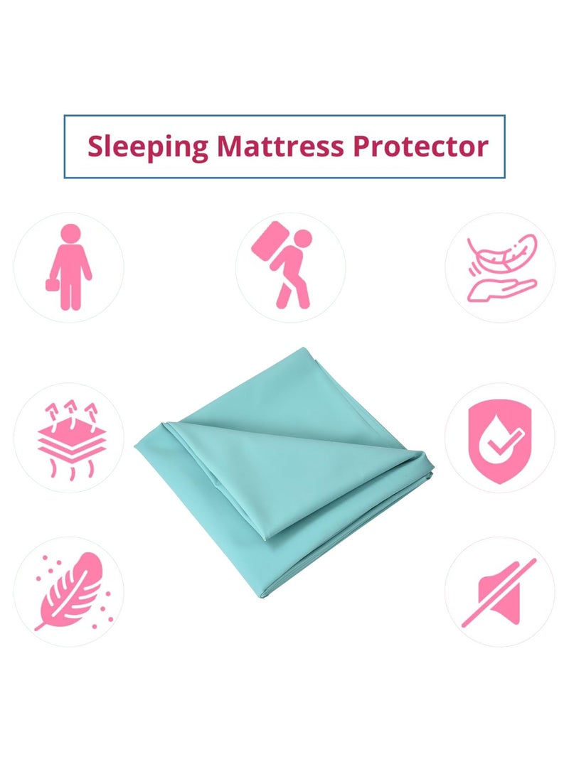 AQBAH Bamboo Ultra Soft Rubber Sheet For Bed Adult Toddler Mattress Protector Non Absorbent Reusable Crib Mattress Protection NonAllergic Green 39X36 Inches