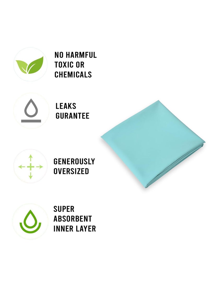 AQBAH Bamboo Ultra Soft Rubber Sheet For Bed Adult Toddler Mattress Protector Non Absorbent Reusable Crib Mattress Protection NonAllergic Green 39X36 Inches