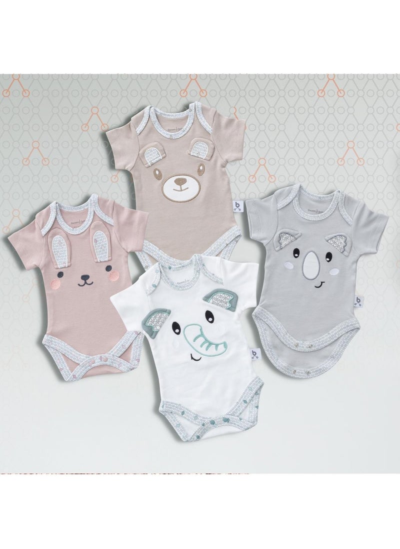 Hero Embroidered Short Sleeve Body Elephant for Babies