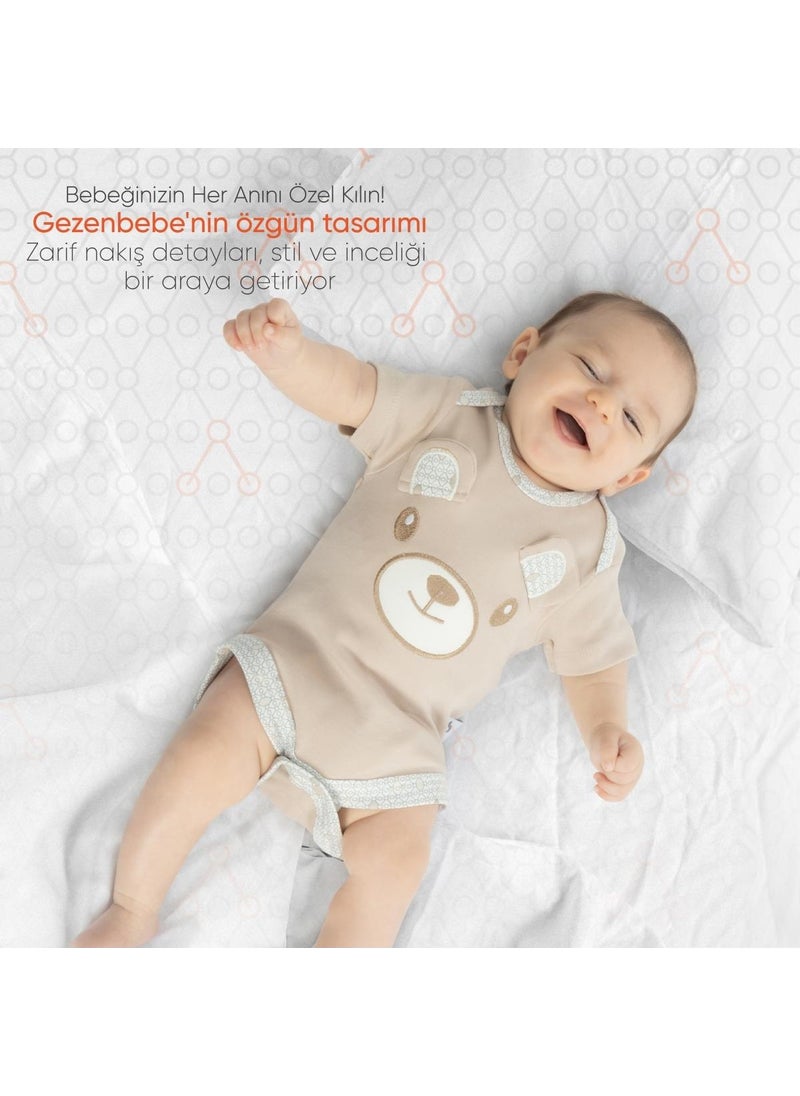 Hero Embroidered Short Sleeve Body Teddy for Babies (Organic)