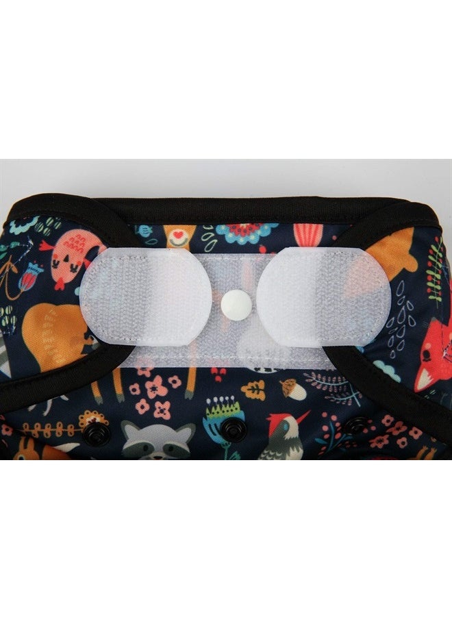 Baby Cloth Diaper Cover Nappy Hook and Loop Double Gusset 6.6lbs to 33lbs (Polar Bear)