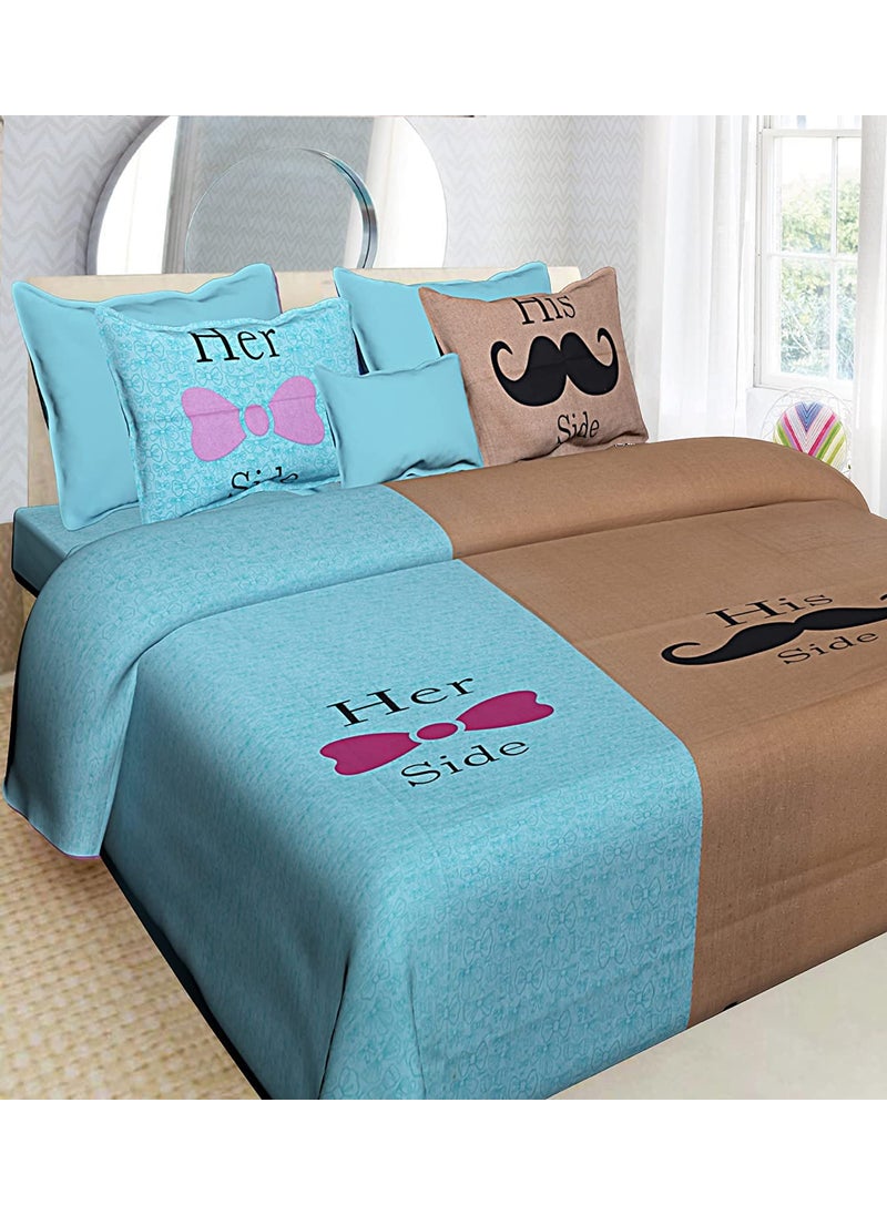 JAIPUR PRINTS Cotton Comfort Rajasthani Jaipuri Traditional King Size Double Bed Bedsheet with 2 Pillow Covers Multicolour bedsheets 035