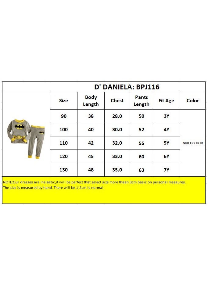 Daniel - Boys' Batman Cave Cozy Pajama Set - Long Sleeve
