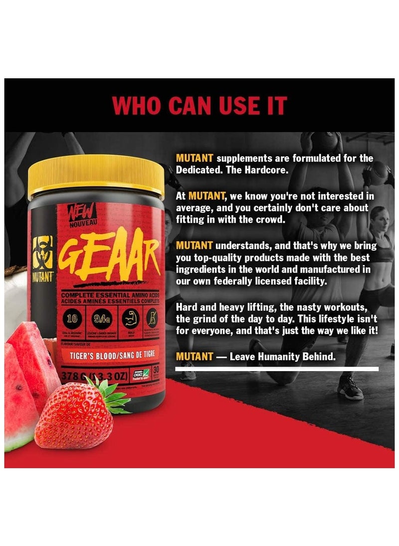 Mutant, Geaar, Essentials Amino Acids, 378g, 30 Servings