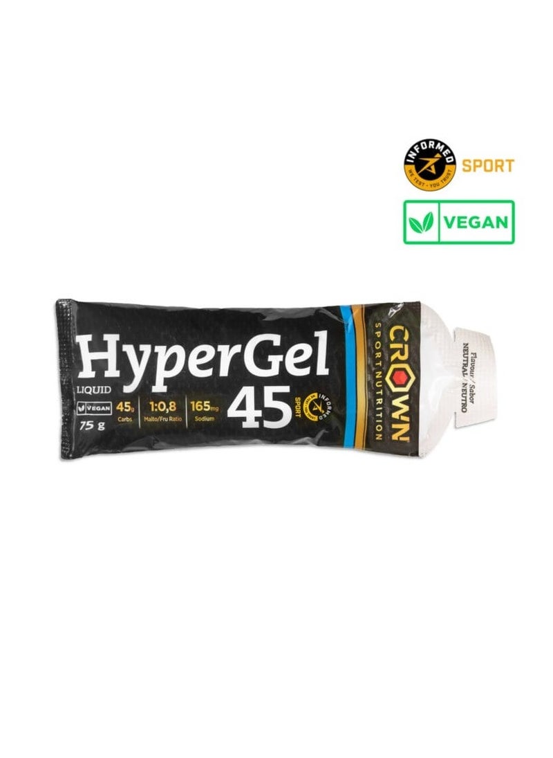 Crown Sport Nutrition - HyperGel 45 Neutral - Caffeine free and Vegan (10 x 75 grams)