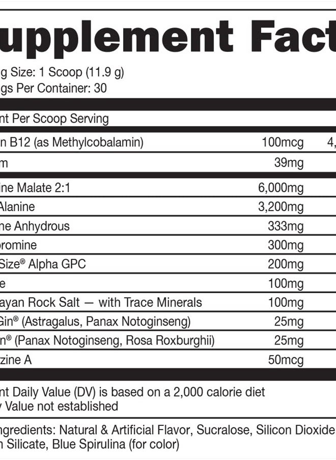 Woke - HIGH STIM Pre Workout - Best Tasting - Focus Nootropic, Pump, Strength and Growth, 30 Servings (Rocket Pop)