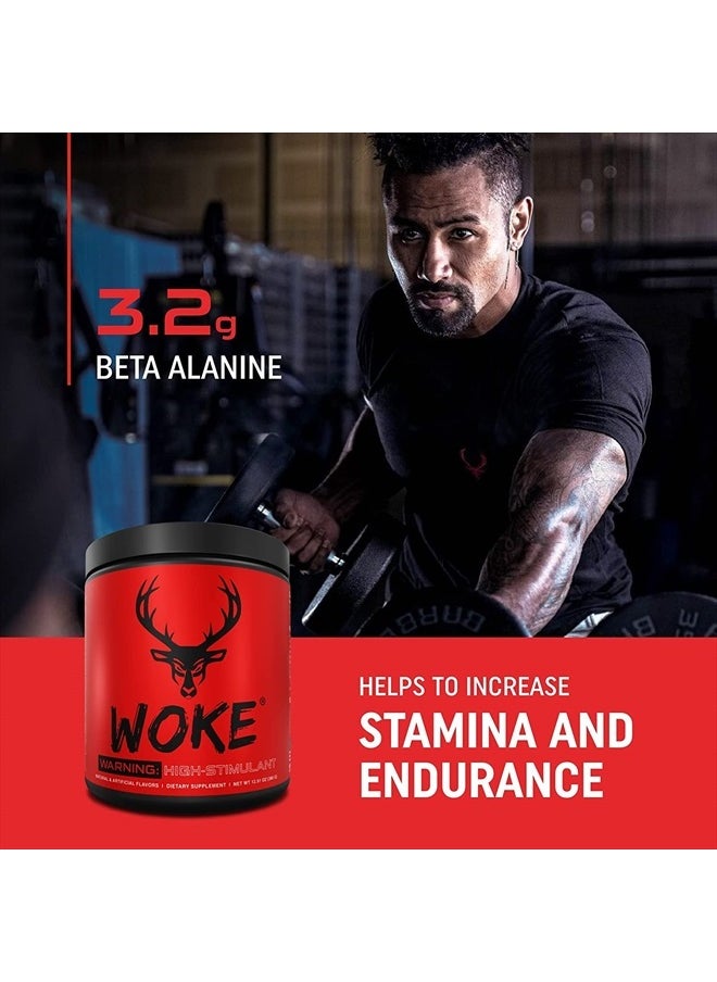 Woke - HIGH STIM Pre Workout - Best Tasting - Focus Nootropic, Pump, Strength and Growth, 30 Servings (Rocket Pop)