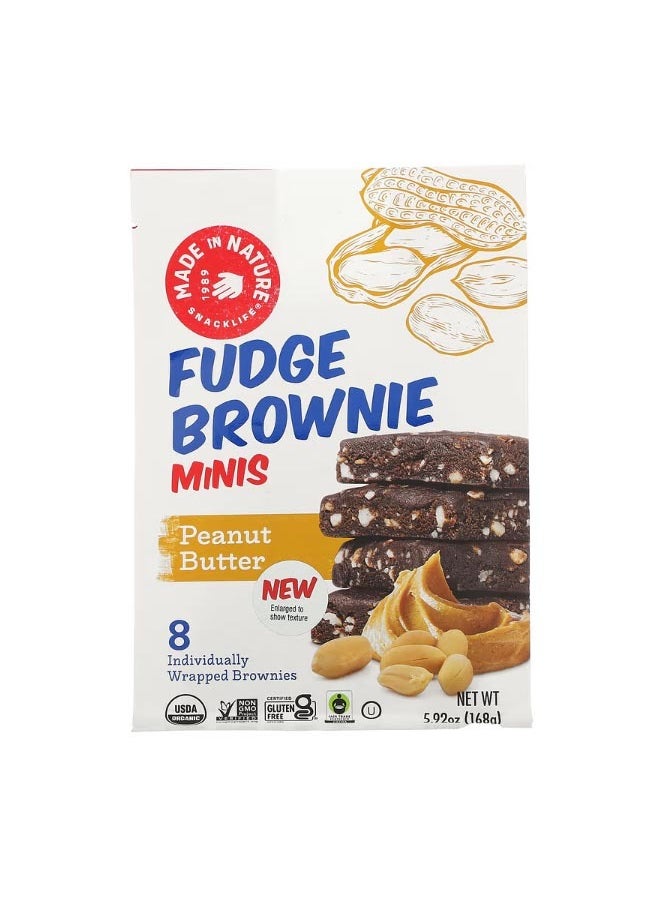 Fudge Brownie Minis Peanut Butter 8 Brownies 5.92 oz 168 g