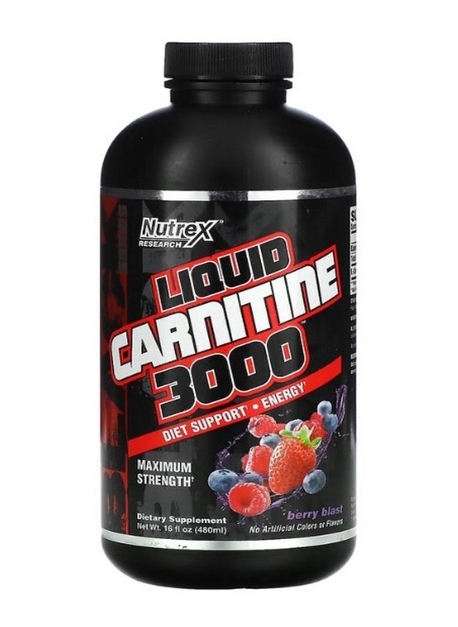 Liquid Carnitine 3000 Berry Blast 16 fl oz 480 ml