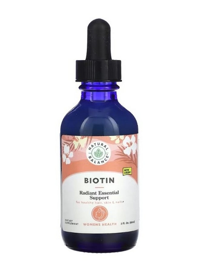 Liquid Biotin Radiant Essential Support 2 fl oz 60 ml