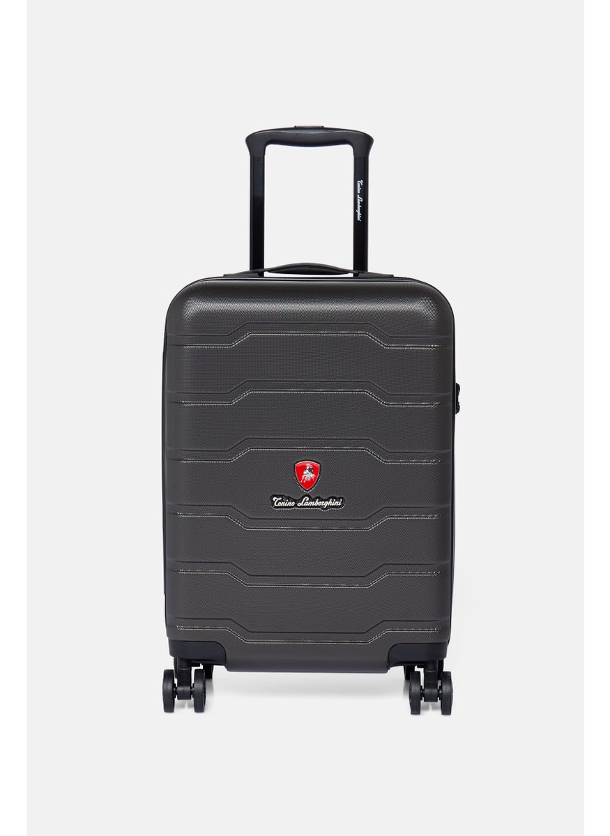 21,1 Inch Hardshell Brand Logo Cabin Spinner Luggage, Dark Grey