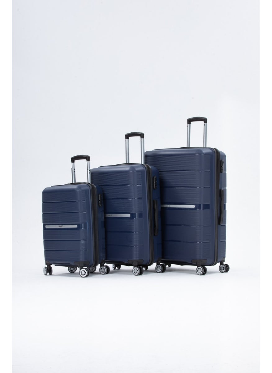 Silicone Unbreakable [polypropylene] Suitcase Set Large + Medium + Cabin Size