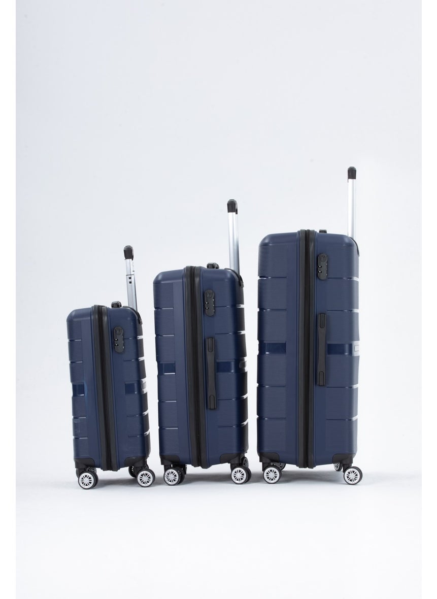 Silicone Unbreakable [polypropylene] Suitcase Set Large + Medium + Cabin Size