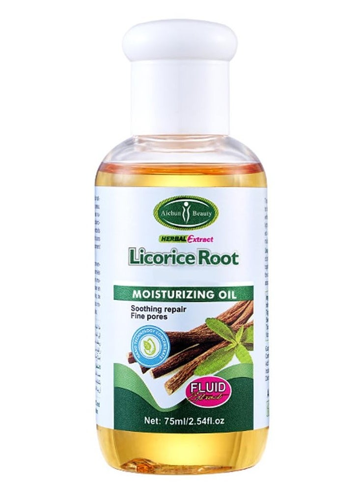 AICHUN BEAUTY Licorice Root Moisturizing Facial Oil Fine Pores Dry Silky Delicate Face Skin 75ml / 2.54 fl.oz