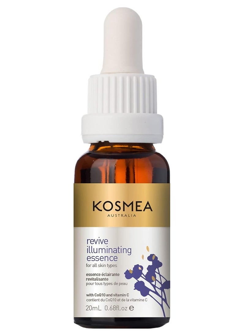 Revive Illuminating Essence 20mL Hydrating Face Oil for All Skin Types - Superfine Facial Oil - Vitamin C Oil for Face - Daily Routine Face Care Kit