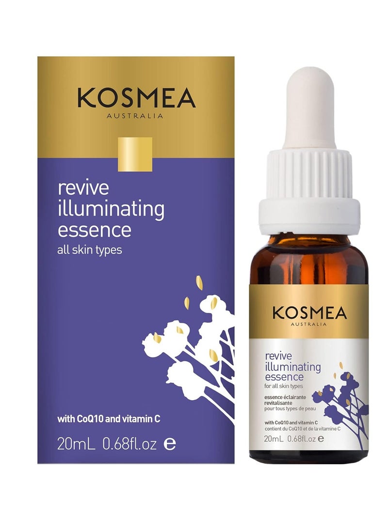 Revive Illuminating Essence 20mL Hydrating Face Oil for All Skin Types - Superfine Facial Oil - Vitamin C Oil for Face - Daily Routine Face Care Kit