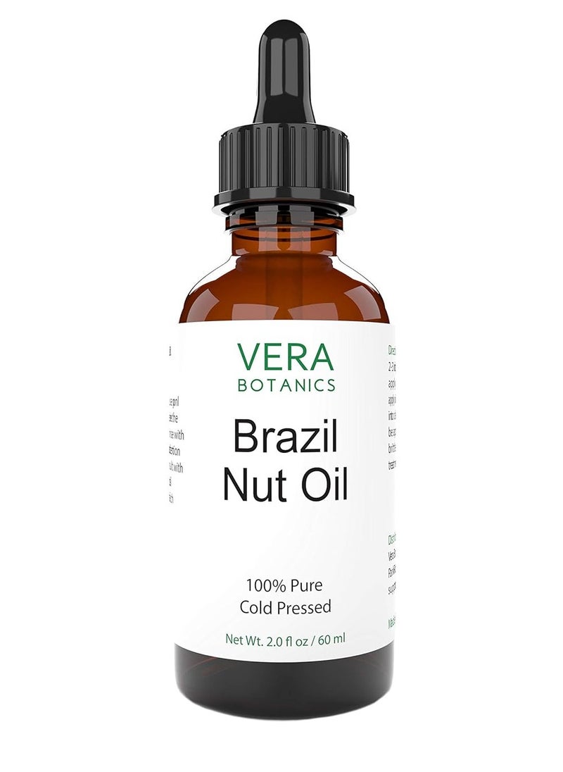 BRAZIL NUT OIL 100% Pure & Natural, Unrefined, Cold-Pressed For Face, Dry Skin, Nails, Lips, Body & Hair - Reduce Hair Breakage, Even Out Skin Tone, Therapeutic Massage