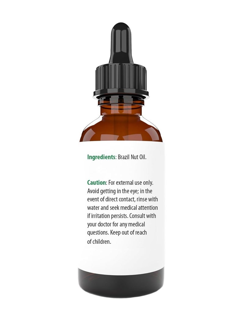 BRAZIL NUT OIL 100% Pure & Natural, Unrefined, Cold-Pressed For Face, Dry Skin, Nails, Lips, Body & Hair - Reduce Hair Breakage, Even Out Skin Tone, Therapeutic Massage