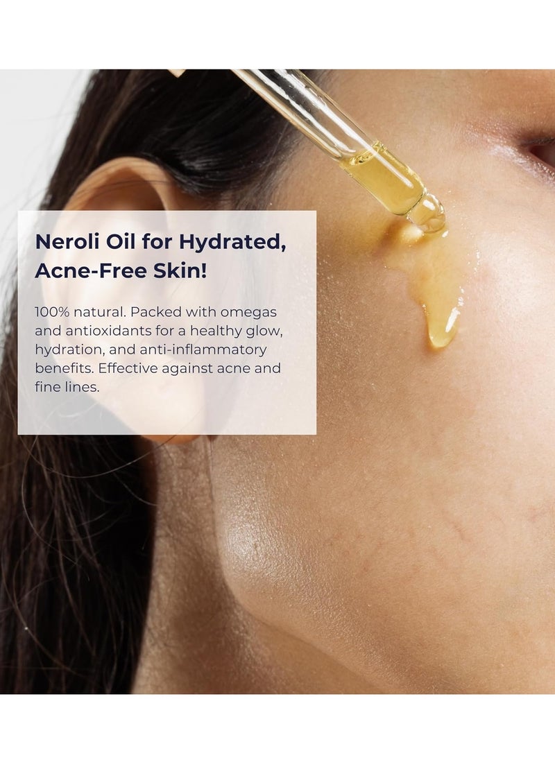 Alana Mitchell Nourishing Neroli Face Oil (0.5 oz) – Soothing Neroli Oil for Glowing Skin – 100% Natural Face Moisturizer Oil – Anti-Aging & Acne Fighting Face, Neck, & Body Oil