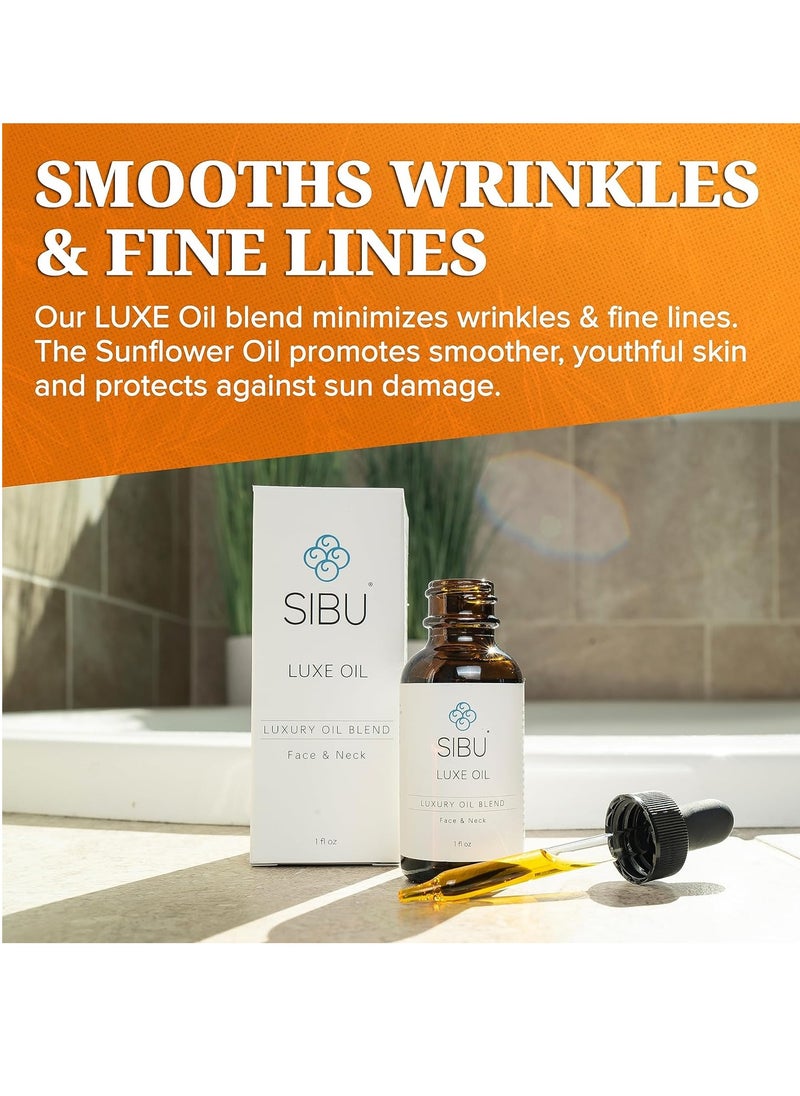 Sibu LUXE Oil, Made with USDA Organic Essential Oils and Premium Himalayan Sea Buckthorn (1 oz) – Hydrates, Reduces Redness, and Soothes Irritated Skin