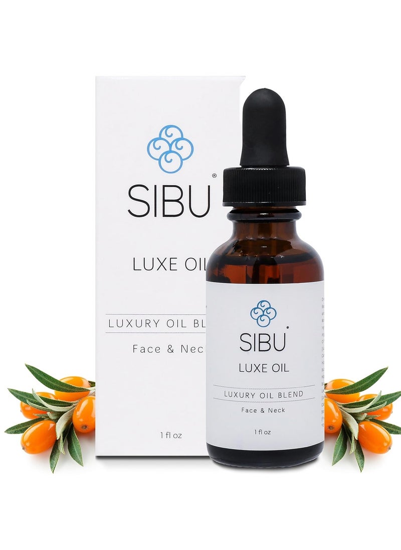 Sibu LUXE Oil, Made with USDA Organic Essential Oils and Premium Himalayan Sea Buckthorn (1 oz) – Hydrates, Reduces Redness, and Soothes Irritated Skin
