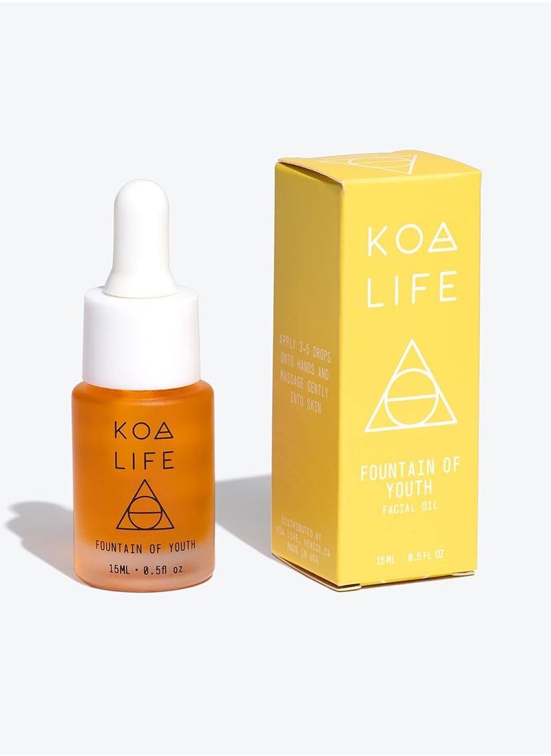 KOA LIFE Anti-Aging Set - Anti-Aging Facial Oil, Deep Hydration, Rosehip Oil, Gua Sha Massage Stone, Organic Ingredients, Allergen Free - 0.5 Oz
