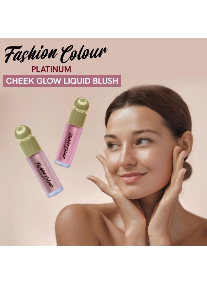 Platinum Liquid Blusher Long Lasting Dewy Lightweight Buildable Ultra Pigmented 5gm Peach