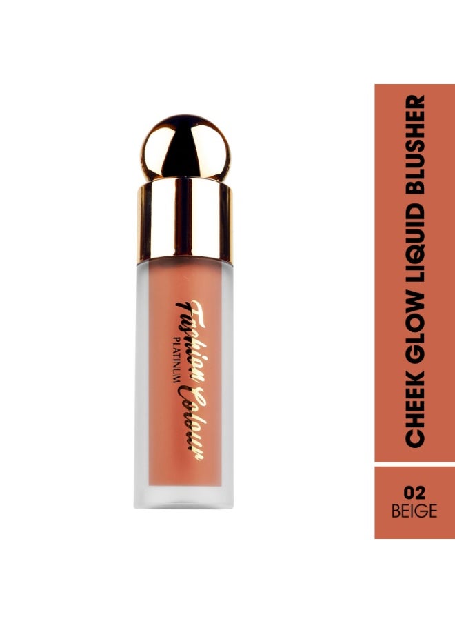 Platinum Liquid Blusher Long Lasting Dewy Lightweight Buildable Ultra Pigmented 5gm Beige
