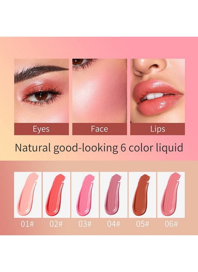 Liquid Blush Makeup Wand For Cheek Tint, Cream Blush Liquid With Cushion Applicator, Lightweight Blendable Blush Stick Makeup Natural-looking, Glow Dewy Finish Lasting(Nude Pink,Cool Pink,Dark Rose)