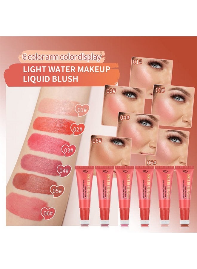 Liquid Blush Makeup Wand For Cheek Tint, Cream Blush Liquid With Cushion Applicator, Lightweight Blendable Blush Stick Makeup Natural-looking, Glow Dewy Finish Lasting(Nude Pink,Cool Pink,Dark Rose)